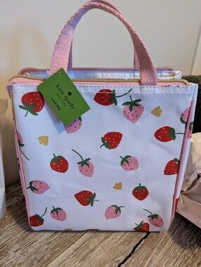 KATE SPADE Strawberry Print Lunch Bag - NWT